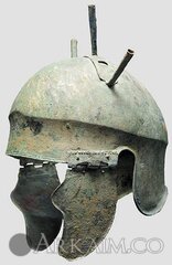 Bluish green patina. Fully preserved apart from additions To