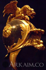 Helmet In The Classical Style Bronze silvered And blued gilt bronze silk And metallic yarn French Paris probably about 1760 70