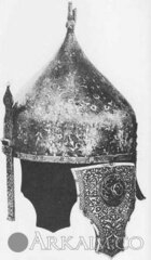 HelmetBluedSteelEngInlaidGold16thArmorMusMoscow