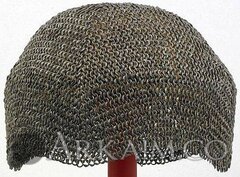 1495128253 9. european riveted mail Cap 15th century Or 16th century iron. diameter 0.624 Cm links. weight 0.59 Kg The wallace collection