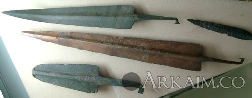 1443864563 various specimens Of copper And bronze large spear points fron cyprus dated from 1600 To 1200 Bc