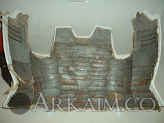 1280px Brigandine, Italian, c1470, Royal Armoury, Leeds (internal view)