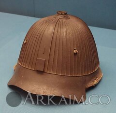 1473615456 12. sujikabuto style helmet bowl with 62 ridges By fusamune muromachi period dated 1538 tenbun 7   tokyo national museum   dsc05911