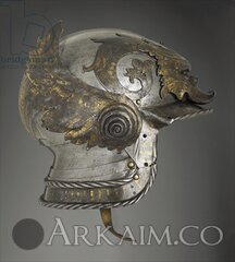 augsburg 1520 grotesque dolphin's mask parade burgonet