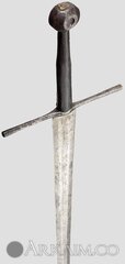 1468696973 7. medieval hand And A half sword dated circa 1400 blade 95.8cm. overall length 120cm