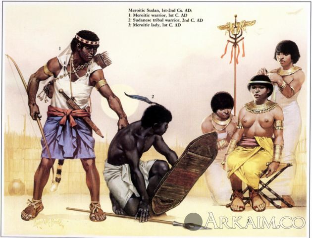 meroitic nubian warrior holding A captured tribal warrior In front Of The queen Of The nubian kingdom Of meroc3ab candance amanitore