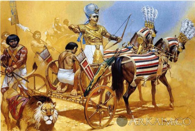 egyptian pharaoh ramses Ii In His chariot