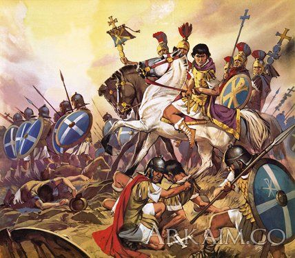 The emperor constantine In battle