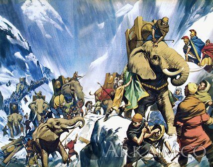 hannibal crossing The alps