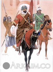 emir Of The almohad dynasty yaqub Al mansur with His bodyguard yakub Al mansur reigned from 1184 To 1199 with distinction