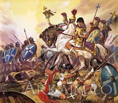 The emperor constantine In battle