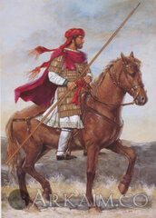 richard hook showing A byzantine emperor In The 11th century Ad using armour